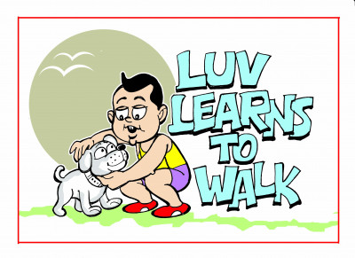 Luv learns to walk