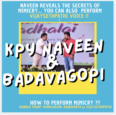YOU TOO can perform ACTOR VIJAYSETHUPATHI'S VOICE !!!!!!, KPY Naveen REVEALS THE SECRETS OF MIMICRY...