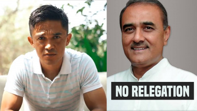 No Relegation in I-League, Chhetri gives away his twitter account