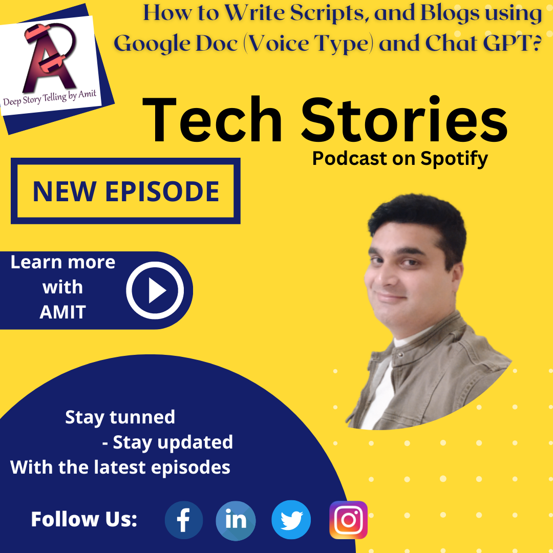 Episode 86 - How to Write Scripts, and Blogs using Google Doc (Voice Type) and Chat GPT? episode artwork