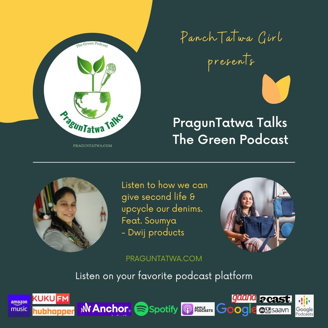 E27 - Discussing the importance of giving second life and upcycling denim & sustainable fashion Feat. Soumya owner Dwij Products on Green Tatwa Talks with Panchtatwa Girl. episode artwork
