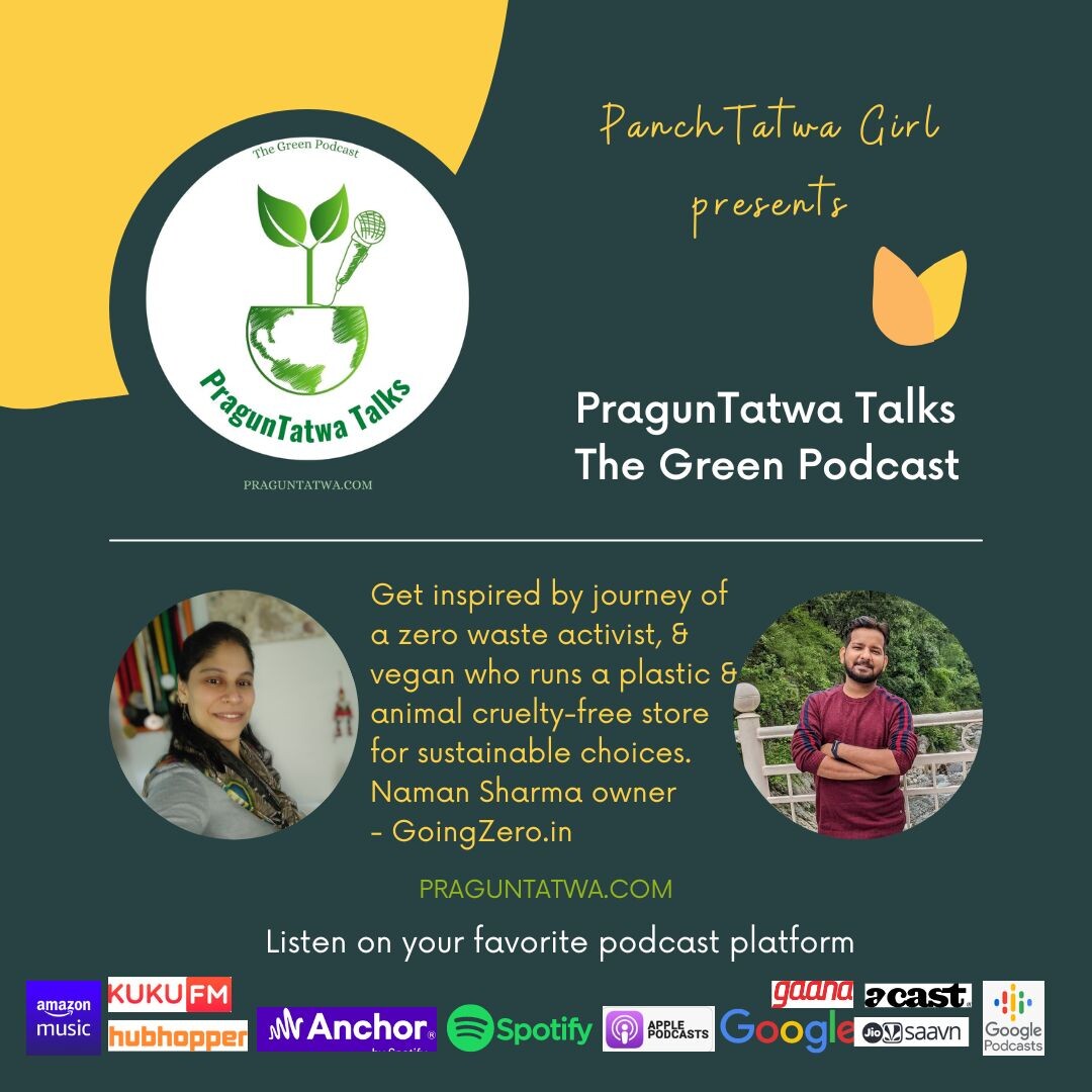 E 30 - Get inspired by the journey of a zero waste activist who runs a plastic & animal cruelty free store. Feat. Naman Sharma founder of GoingZero India on Green Tatwa Talks with Panchtatwa Girl. episode artwork