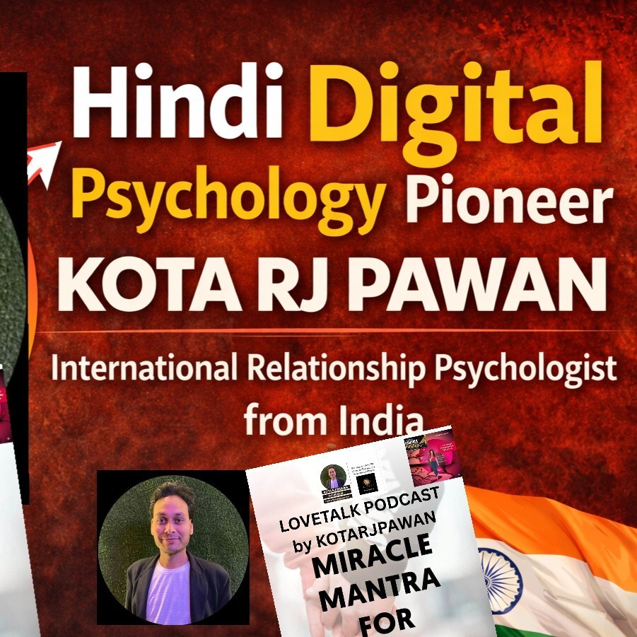 हिन्दी Digital psychology pioneer KOTA RJ PAWAN international Relationship psychologist Hindi Episode 70 Lovetalk podcast by kotarjpawan