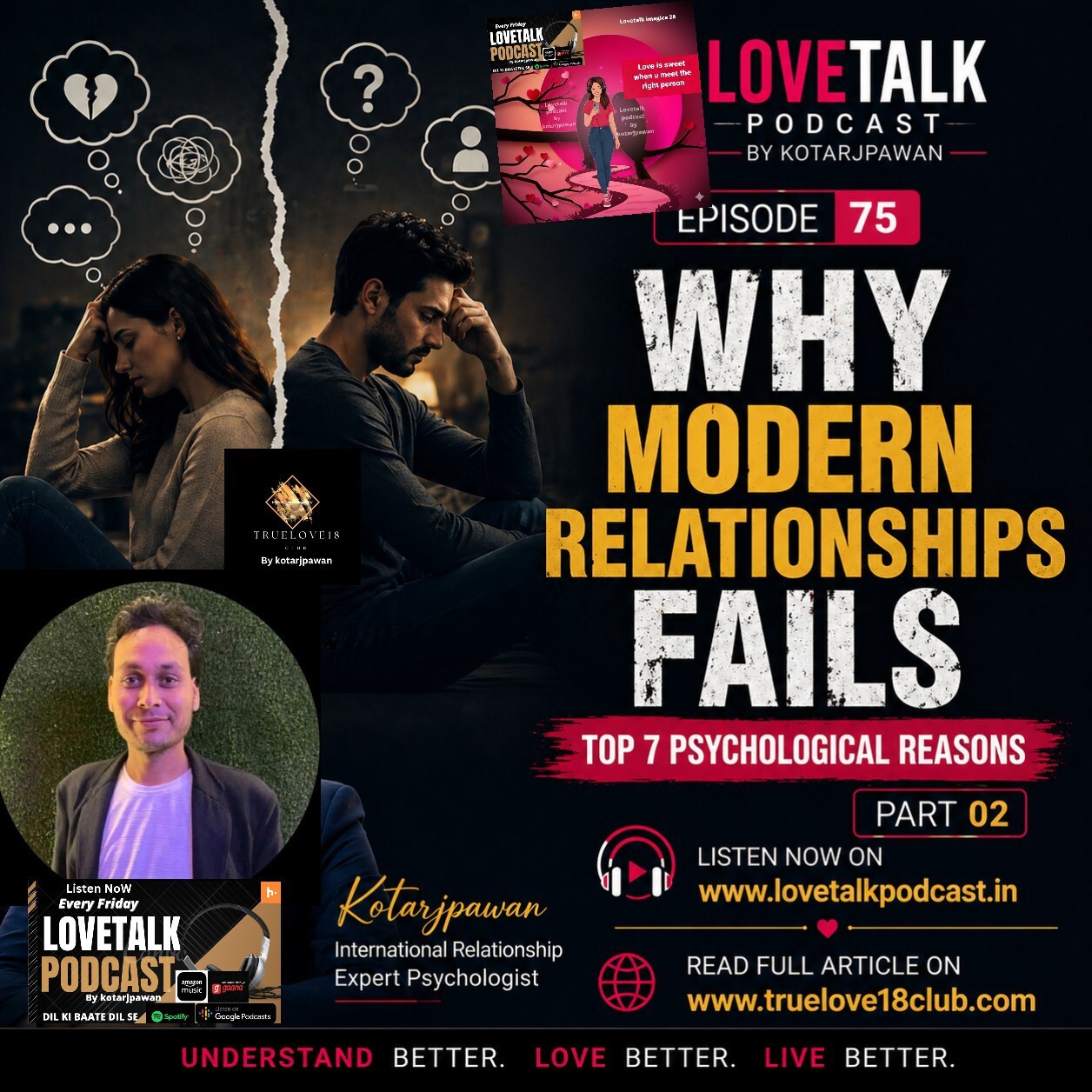 English part o2 why modern Relationships Fails Episode 75 lovetalk podcast by Kotarjpawan episode artwork
