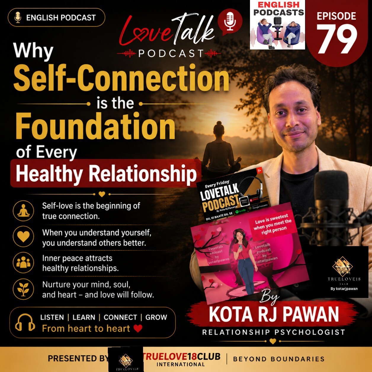 English Why Self-Connection is the Foundation of Every Healthy Relationship
Hindi Episode 79
LOVETALK PODCAST by Kotarjpawan episode artwork