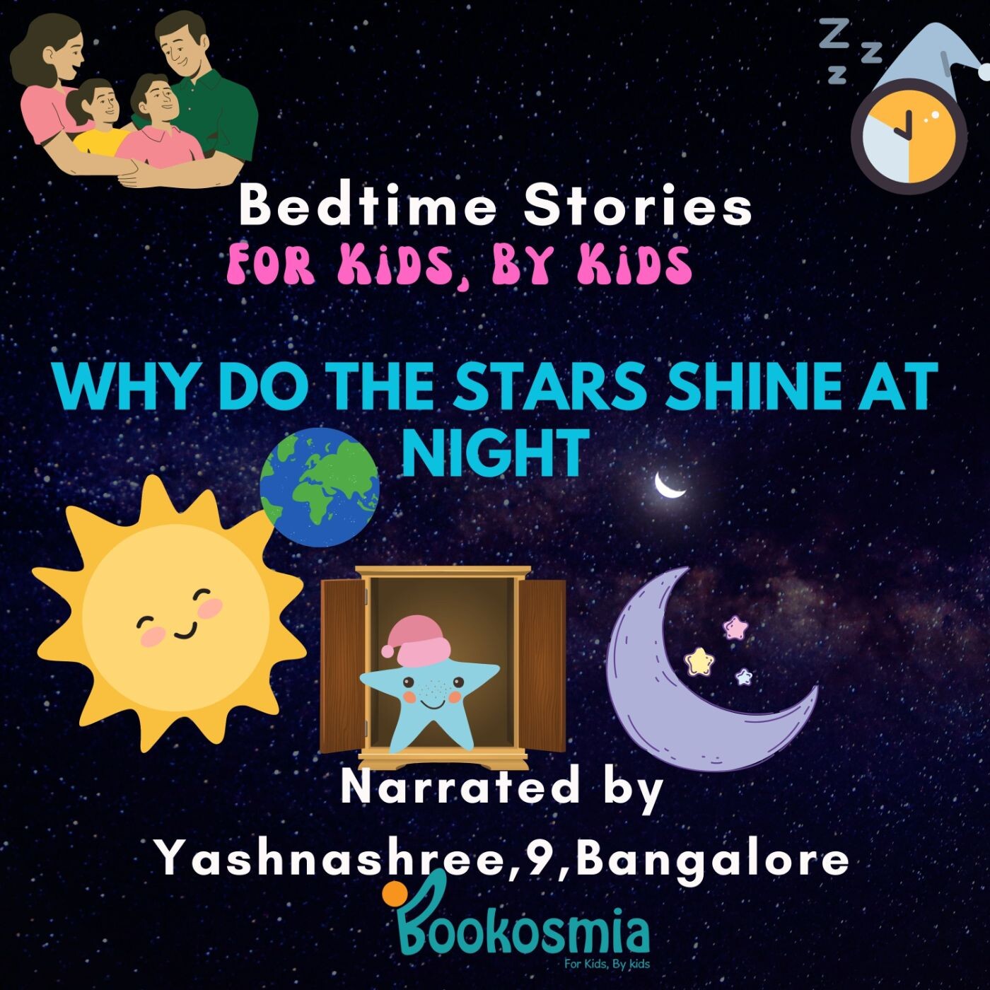 Why do the stars shine at night?| Bedtime story by Yashnashree, 9, Bengaluru
