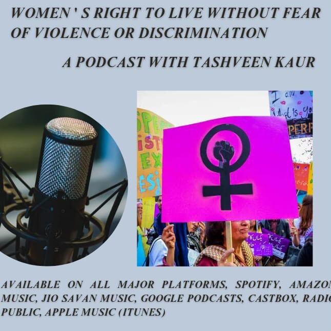 Woman's right to live without fear of violence or discrimination episode artwork