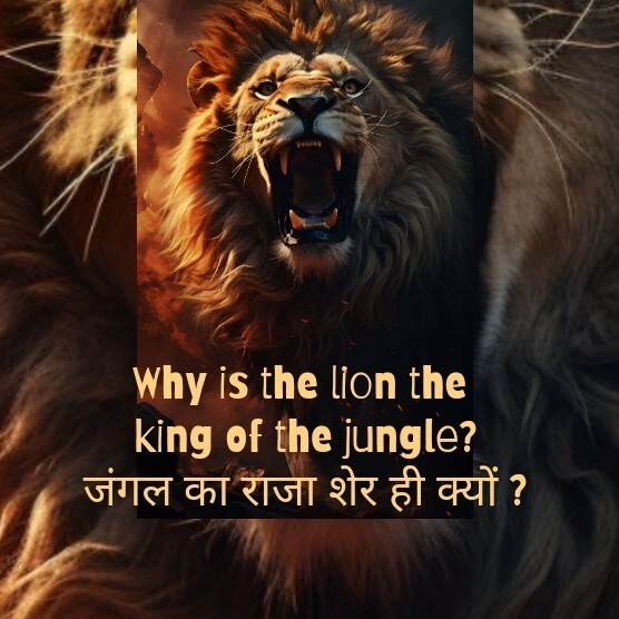 Why is the lion the 
king of the jungle?
जंगल का राजा शेर ही क्यों ?