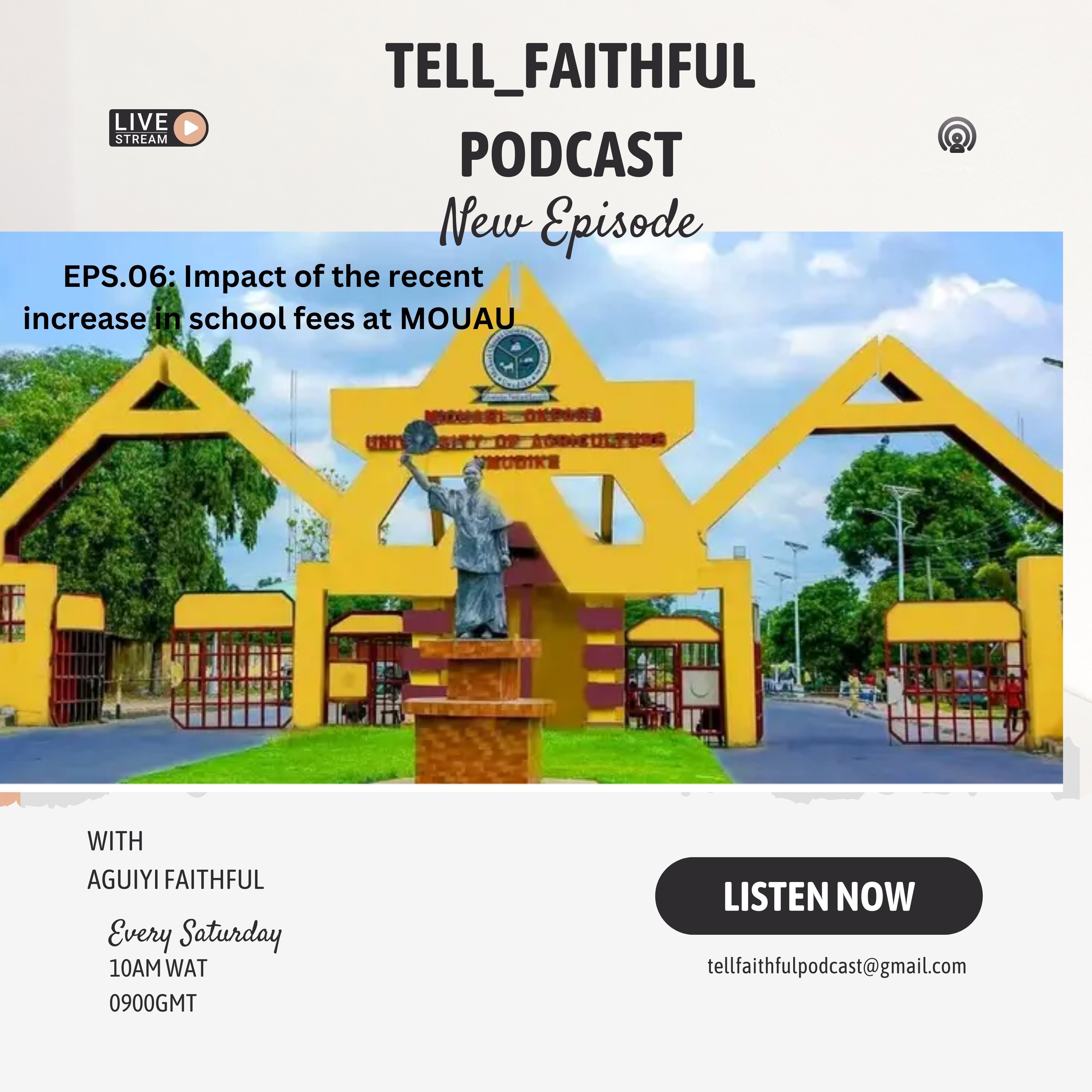 EPS.06: THE IMPACT OF THE RECENT INCREASE IN SCHOOL FEES AT MOUAU episode artwork