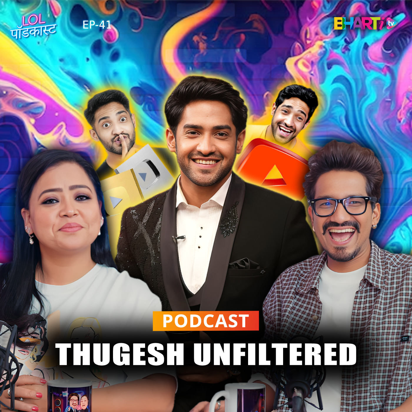 Ep 41 - Unveiling @Thugesh:Controversial Comedy Roast | Bharti TV episode artwork