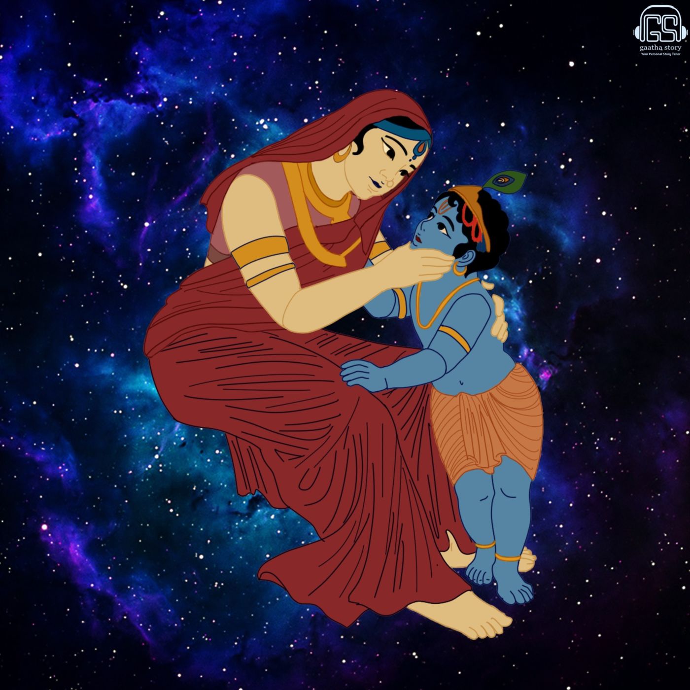 Yashoda sees the Universe inside Krishna's Mouth