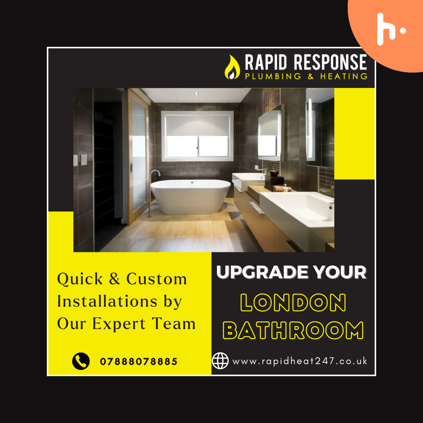 Luxurious bathroom transformation in London