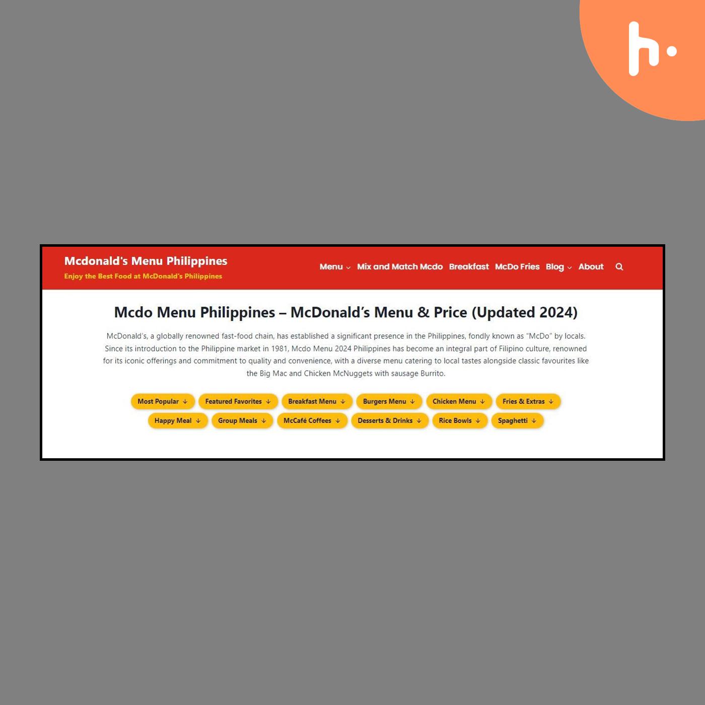 McDonald’s Philippines: Menu Prices and Local Favorites