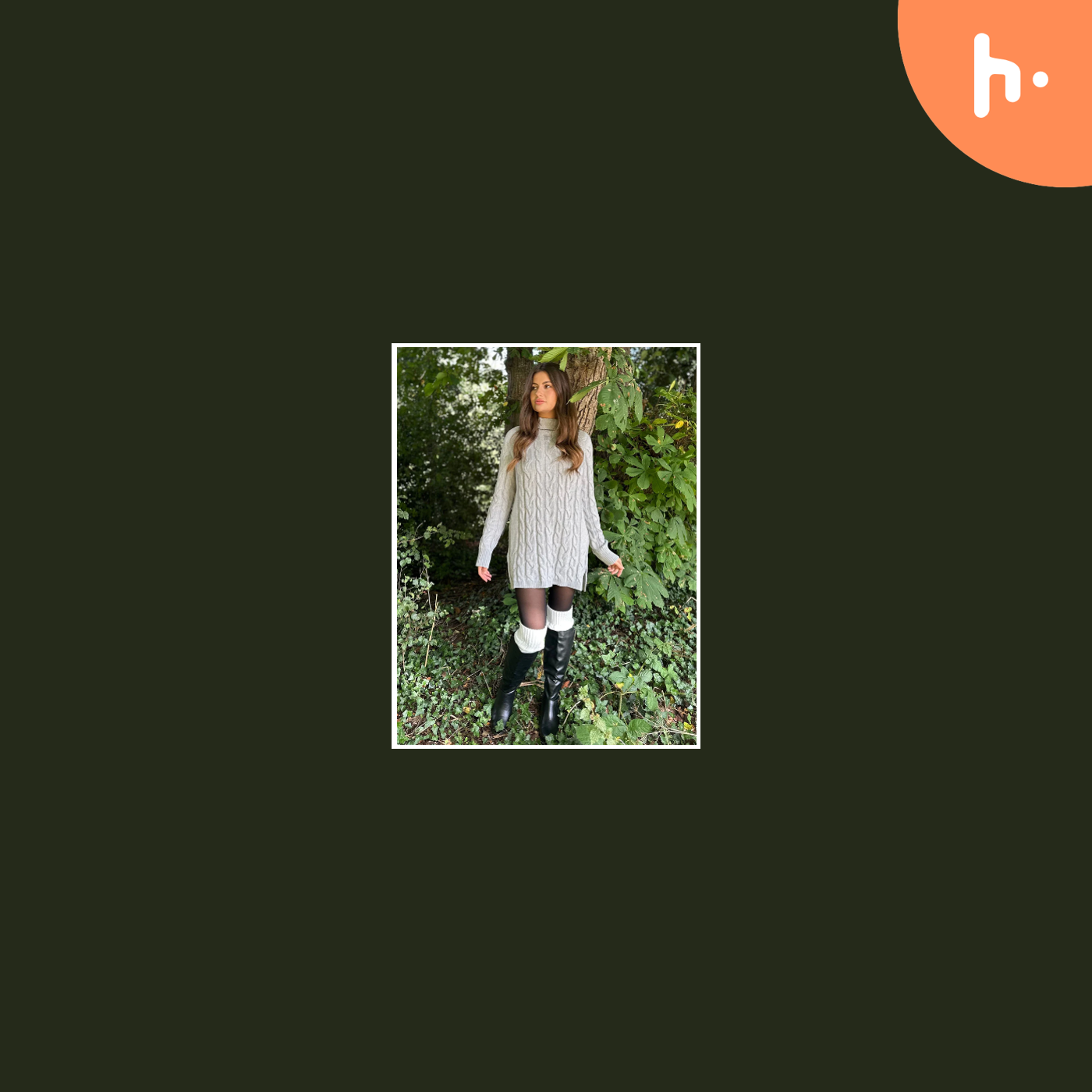 Cozy Cable Knit Jumper Dress - Aalkami