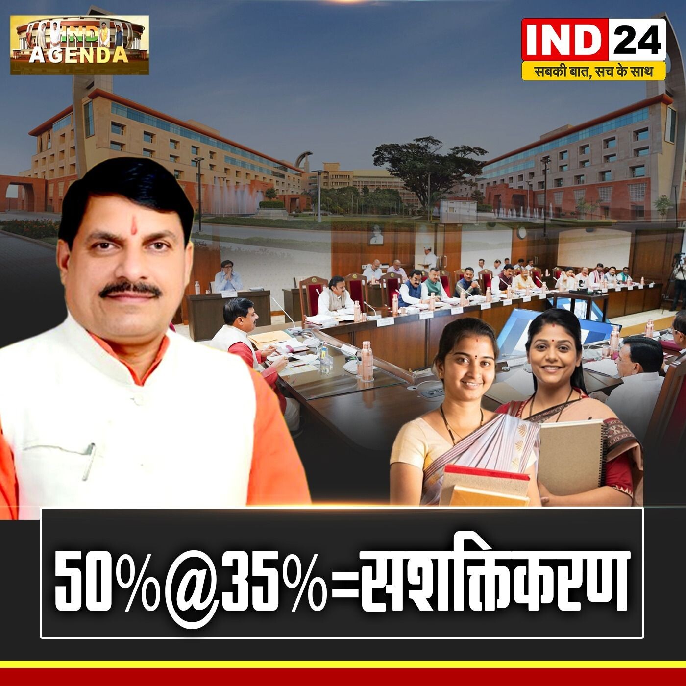 सरकारी नौकरियों में महिलाओं के लिए 35% आरक्षण! IND Agenda | IND24 News episode artwork