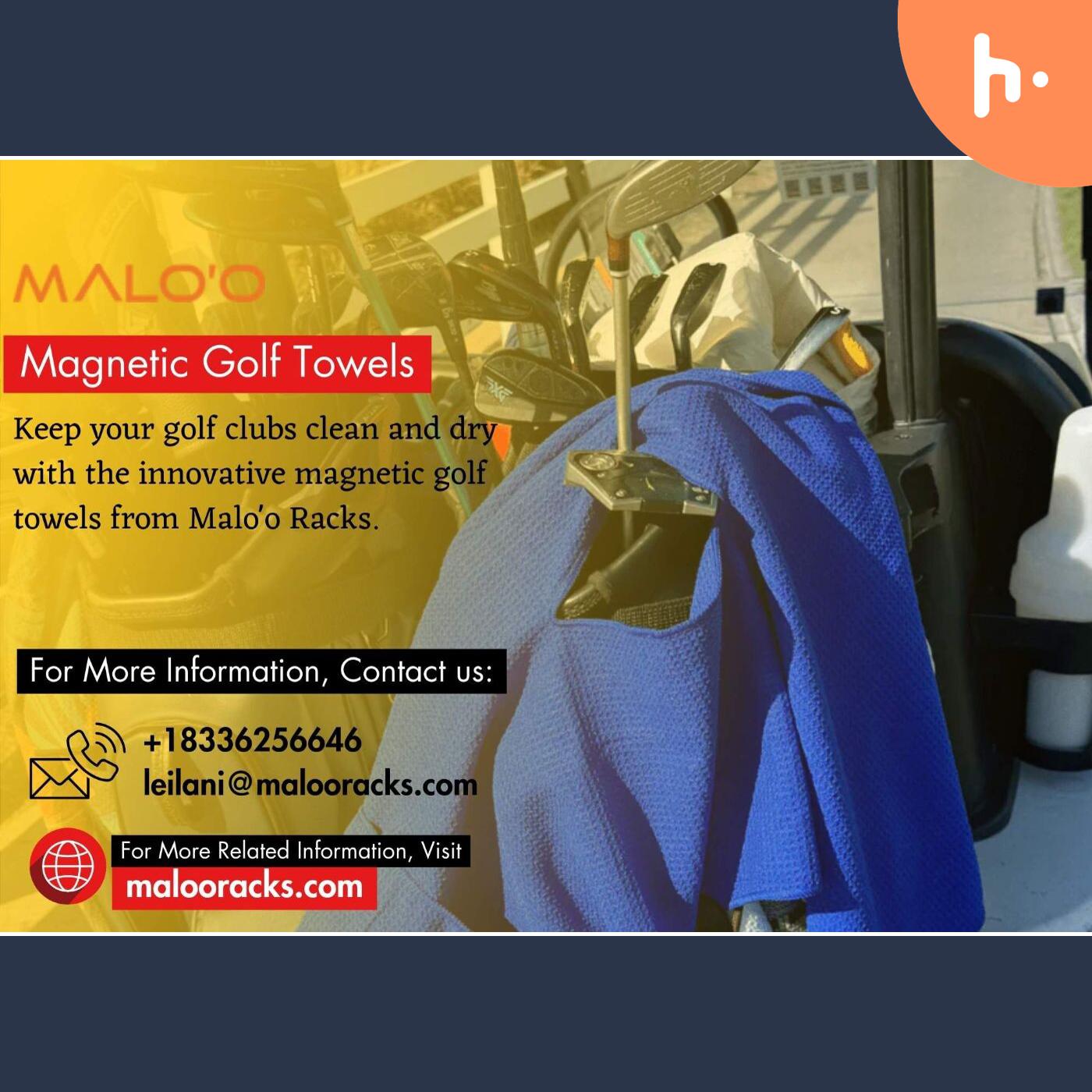 Enhance Your Game with Malo'o Racks Magnetic Golf Towels