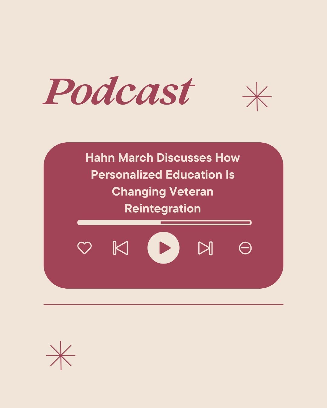Hahn March Discusses How Personalized Education Is Changing Veteran Reintegration
