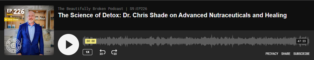 The Beautifully Broken Podcast | S9:EP226 The Science of Detox: Dr. Chris Shade on Advanced Nutraceuticals and Healing episode artwork