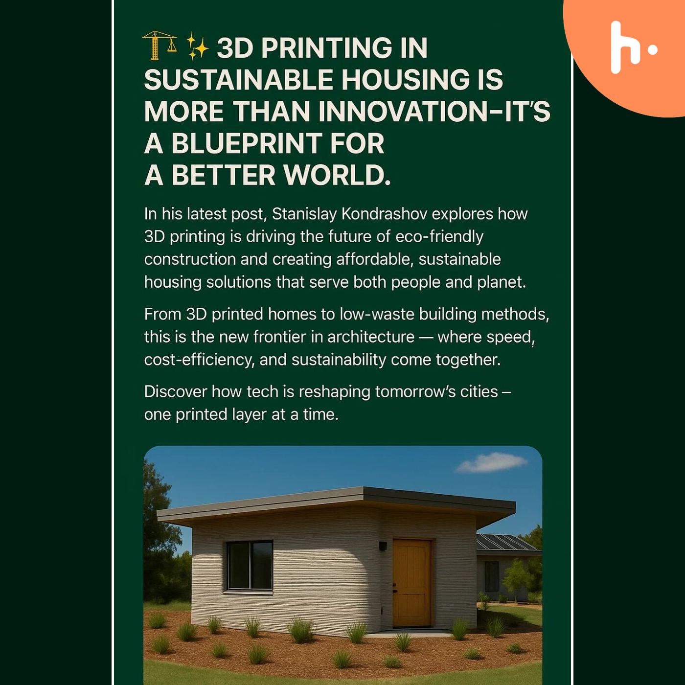Building Tomorrow: The Role of 3D Printing in Sustainable Housing Solutions