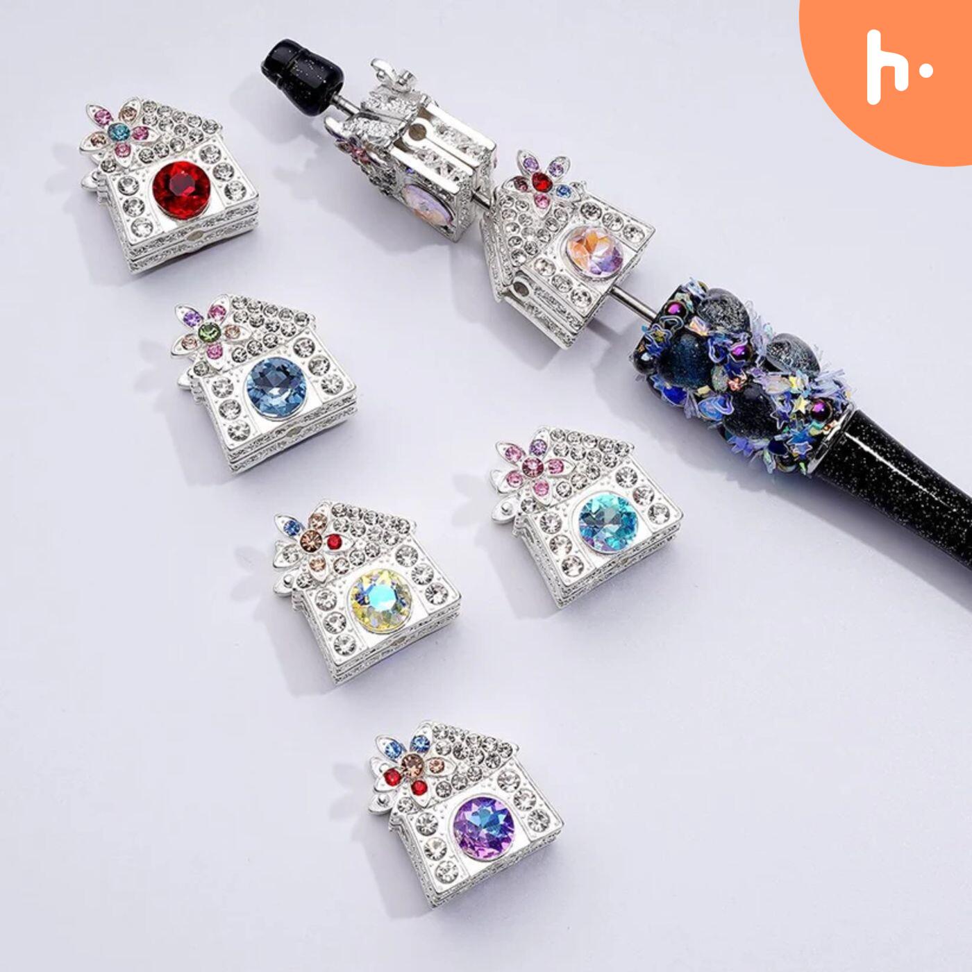 Elegant Silver Alloy Windmill House Beads – Sparkling Clear & Multi-Color Rhinestones – 22×20MM Assorted Mix podcast artwork