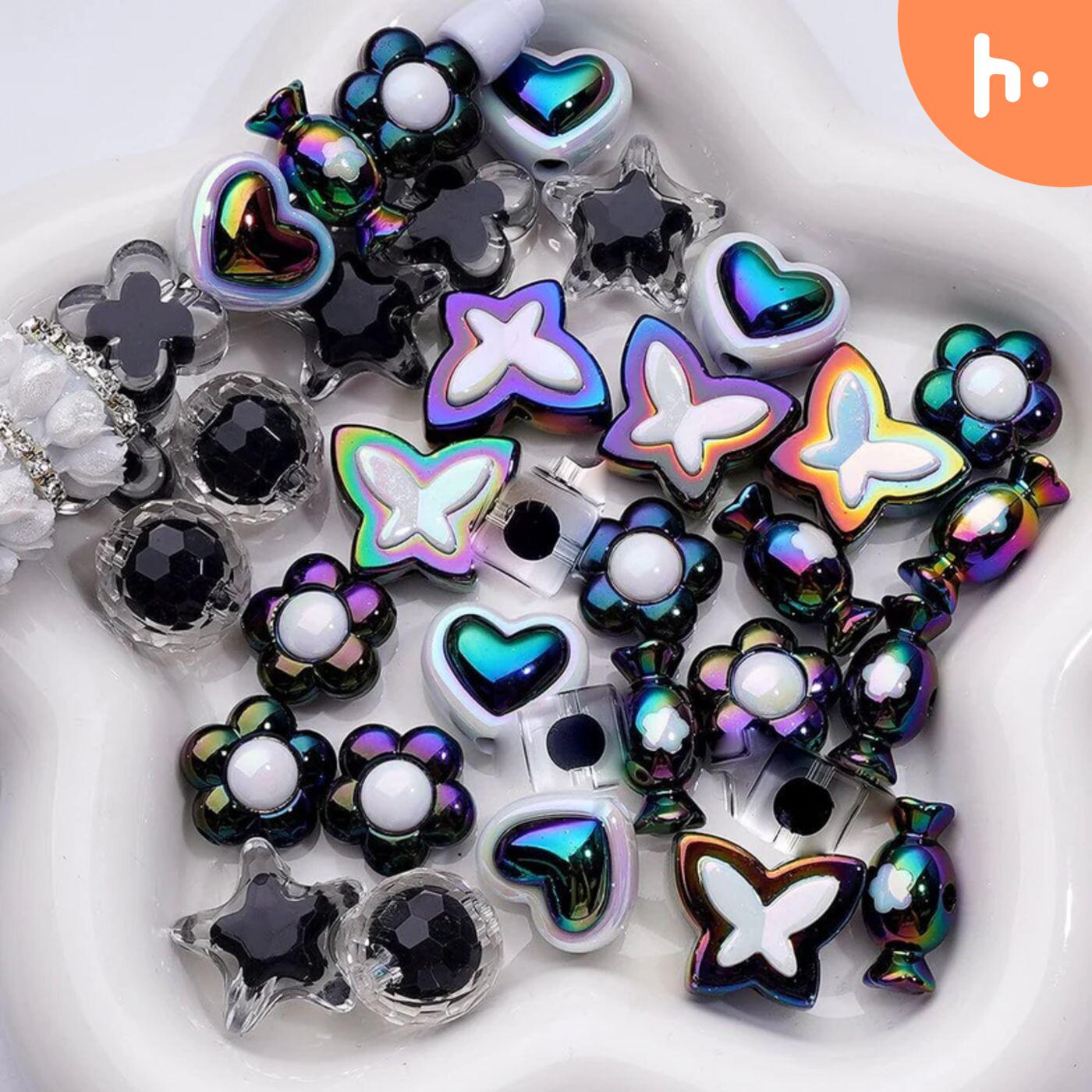 UV-Coated Clear White & Black Acrylic Beads – Mixed Candy, Cube, Heart, Star & Butterfly Designs podcast artwork