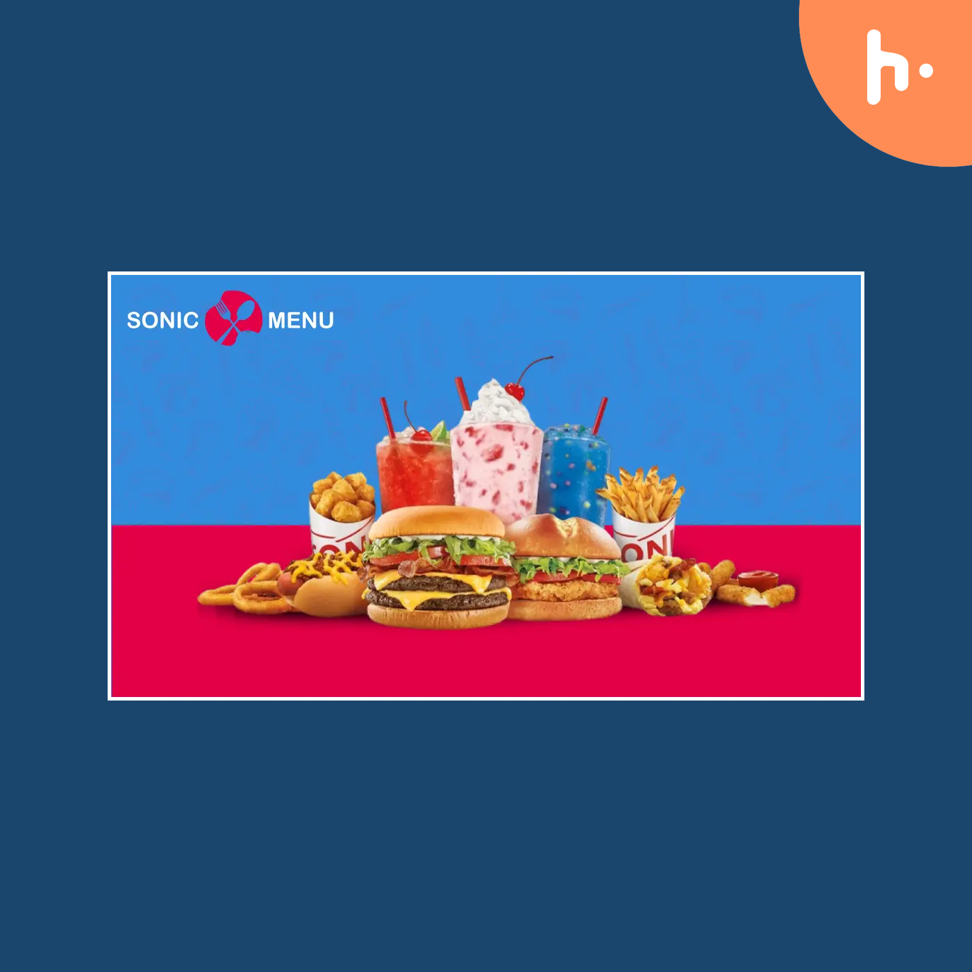 Sonic Drinks Menu cover art