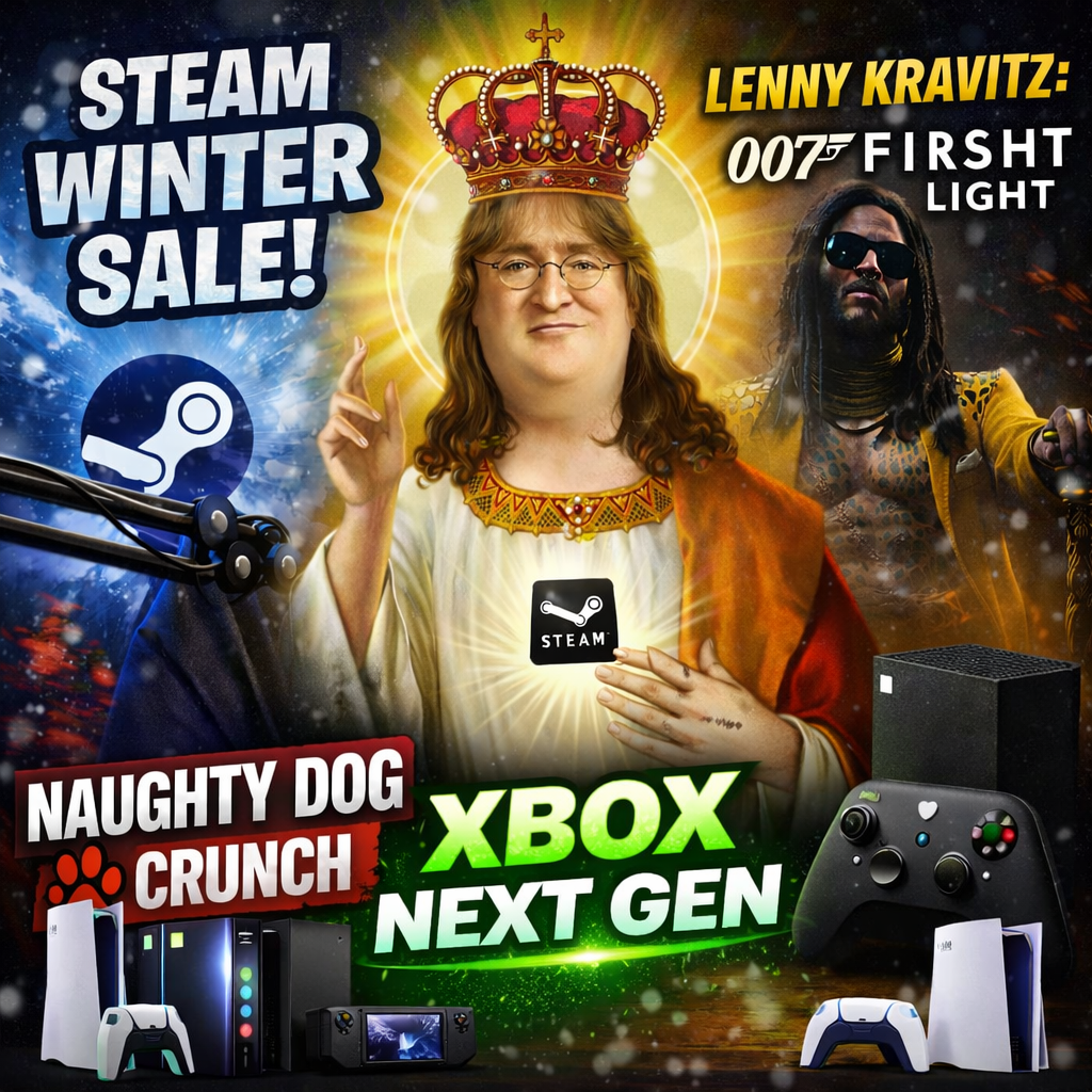 Naughty Dog Crunch, Steam Winter Sale 2025 Buys, Lenny Kravitz in 007 First Light & Xbox's Next-Gen Gamble | Gaming News 2025 episode artwork